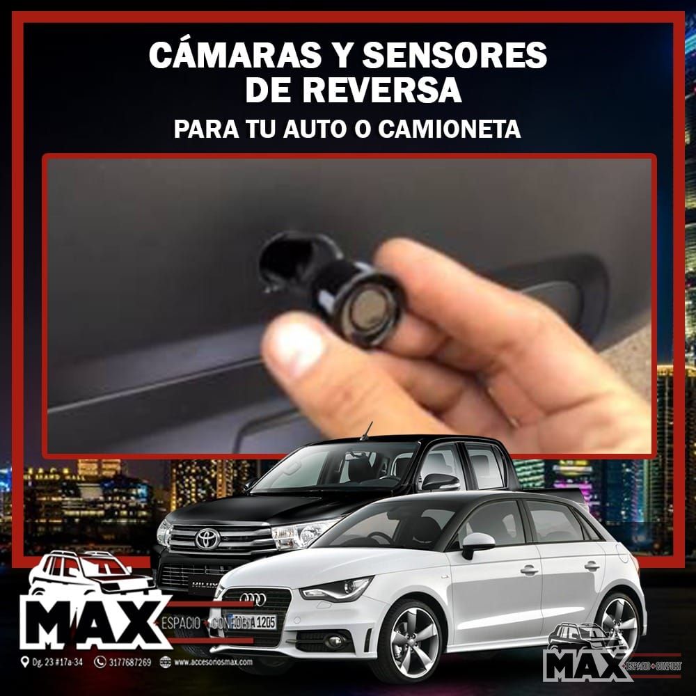 Anuncio teléfono Escultor Cámaras y Sensores de Reversa para tu auto y camioneta - Accesorios MAX